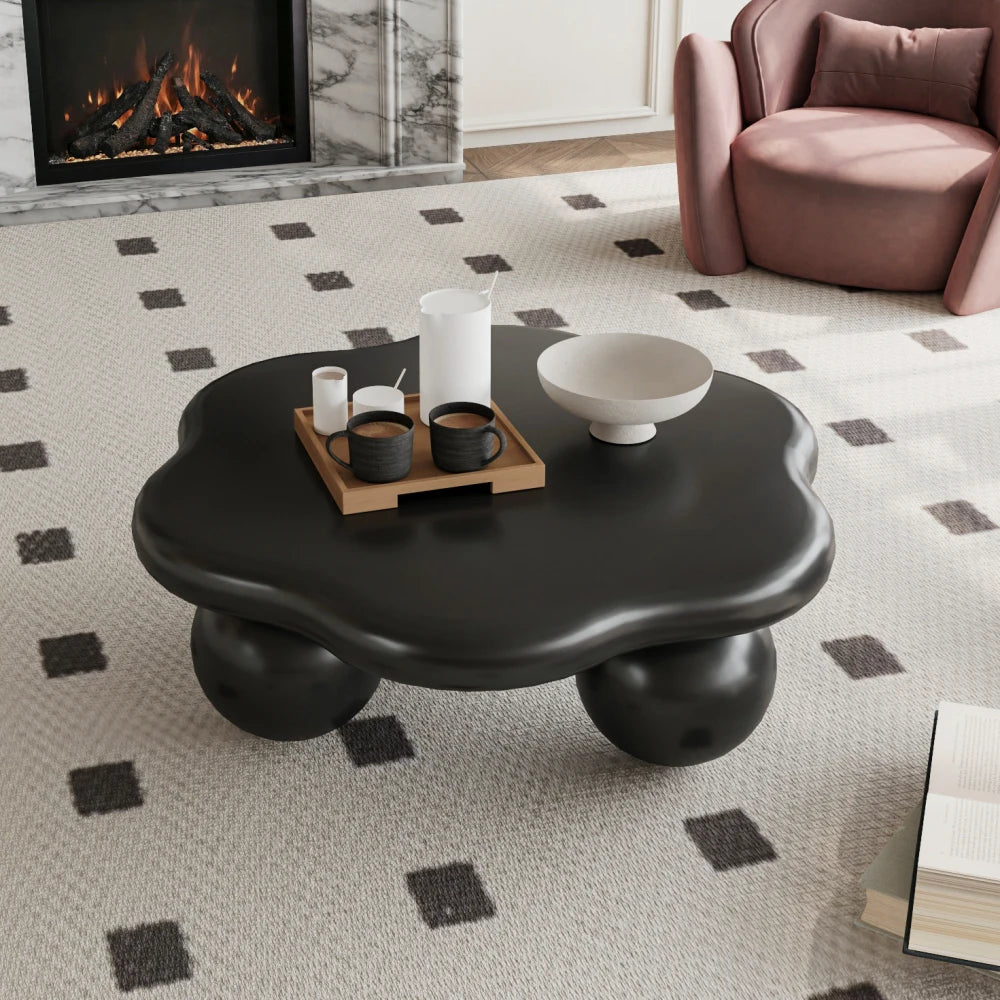 Table Basse Nuage Bicolore & Pieds Sphériques