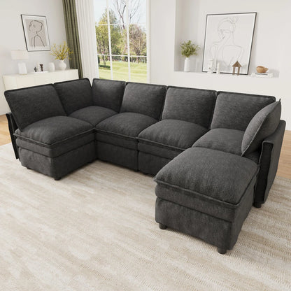 Canapé Modulable XXL avec Fonction Couchage