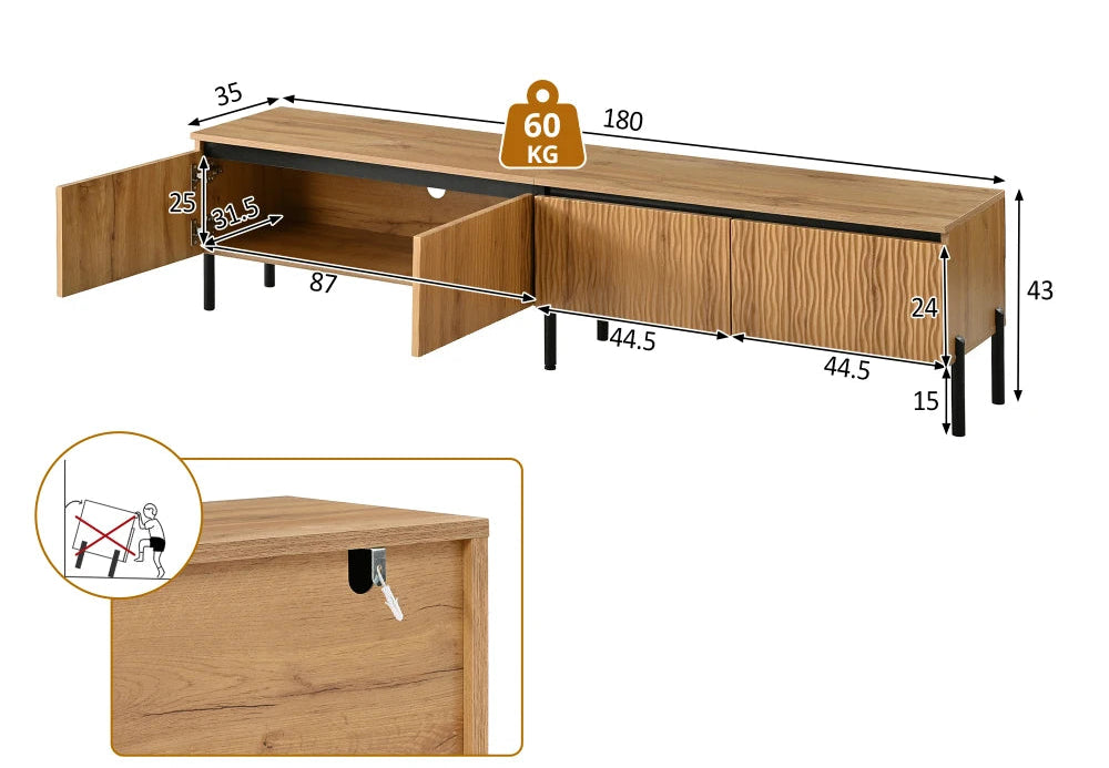 Meuble TV Moderne Naturel