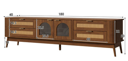 Meuble TV avec portes en verre