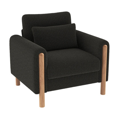 Fauteuil Lounge 1 Place en Velours Teddy