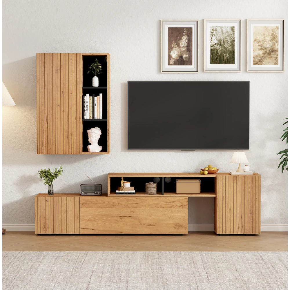 Ensemble Meuble TV & Vitrine Murale