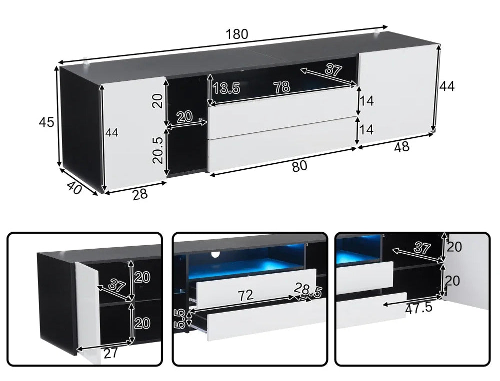 Meuble TV LED Haute Brillance