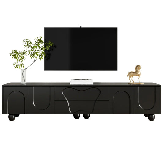 Meuble TV 180 cm à Pieds en Bois