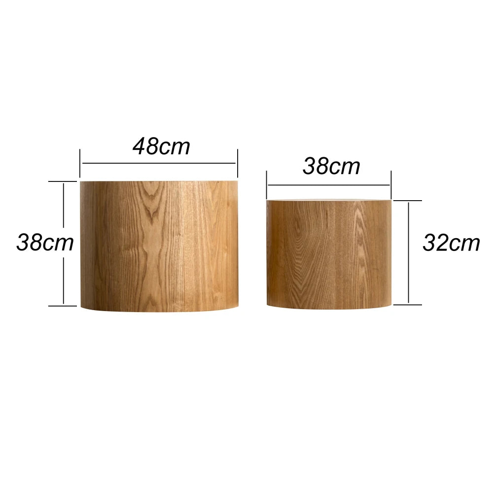 Tables Basses Rondes Bois Naturel