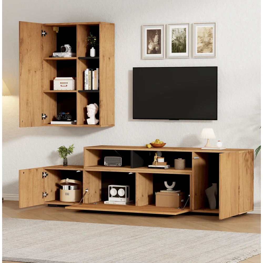 Ensemble Meuble TV & Vitrine Murale