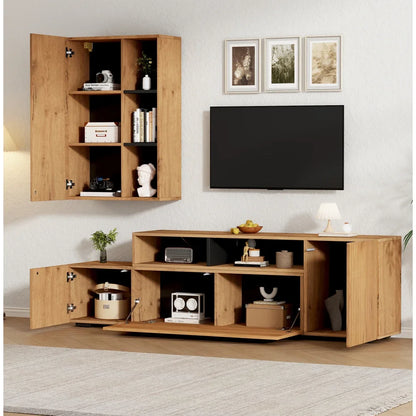 Ensemble Meuble TV & Vitrine Murale
