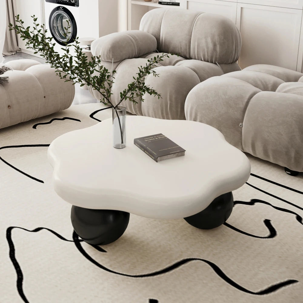 Table Basse Nuage Bicolore & Pieds Sphériques