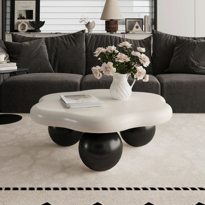 Table Basse Nuage Bicolore & Pieds Sphériques