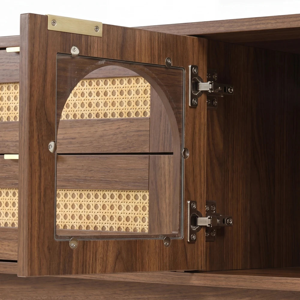 Meuble TV avec portes en verre
