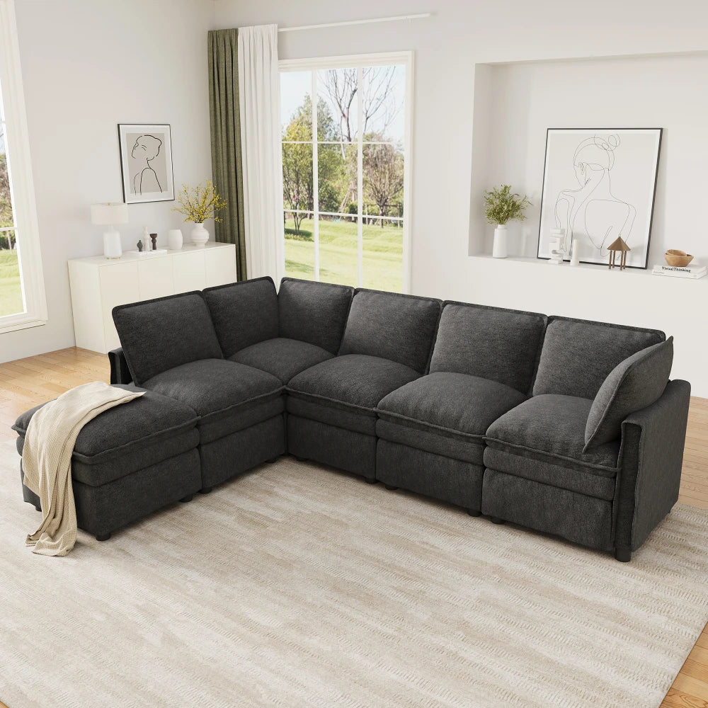 Canapé Modulable XXL avec Fonction Couchage