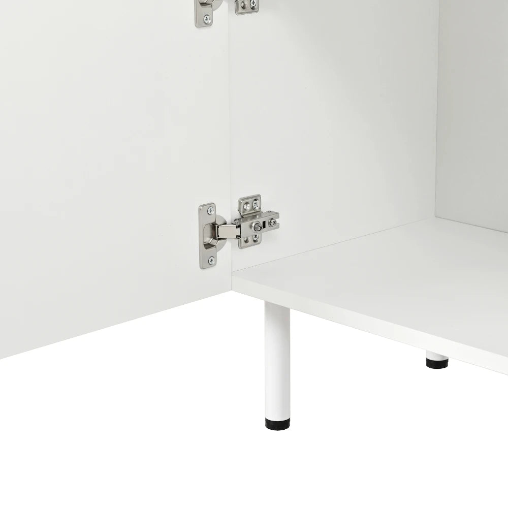 Meuble TV bas avec lignes courbes 3D