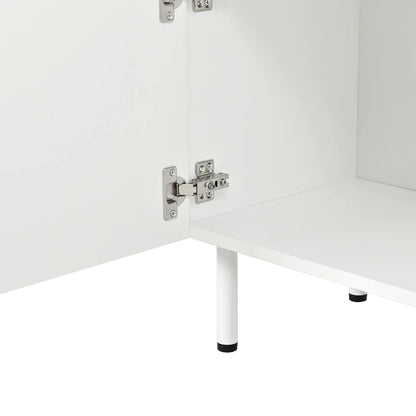 Meuble TV bas avec lignes courbes 3D