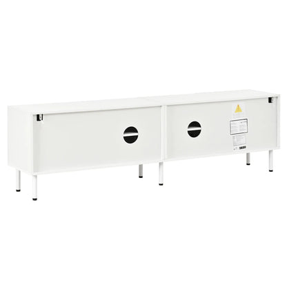 Meuble TV bas avec lignes courbes 3D