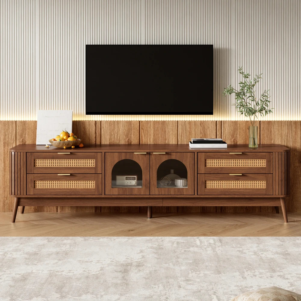 Meuble TV avec portes en verre