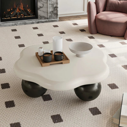 Table Basse Nuage Bicolore & Pieds Sphériques